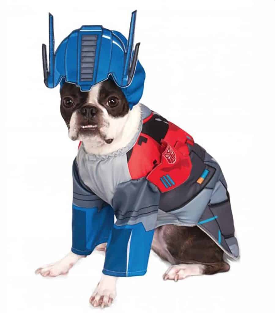 Marvel Optimus Prime superhero costume pour chien
