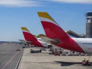 queues de deux avions Iberia