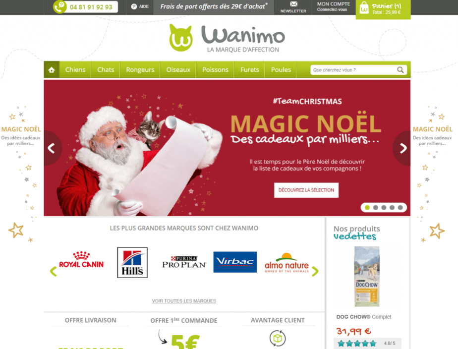 le site de la boutique Wanimo