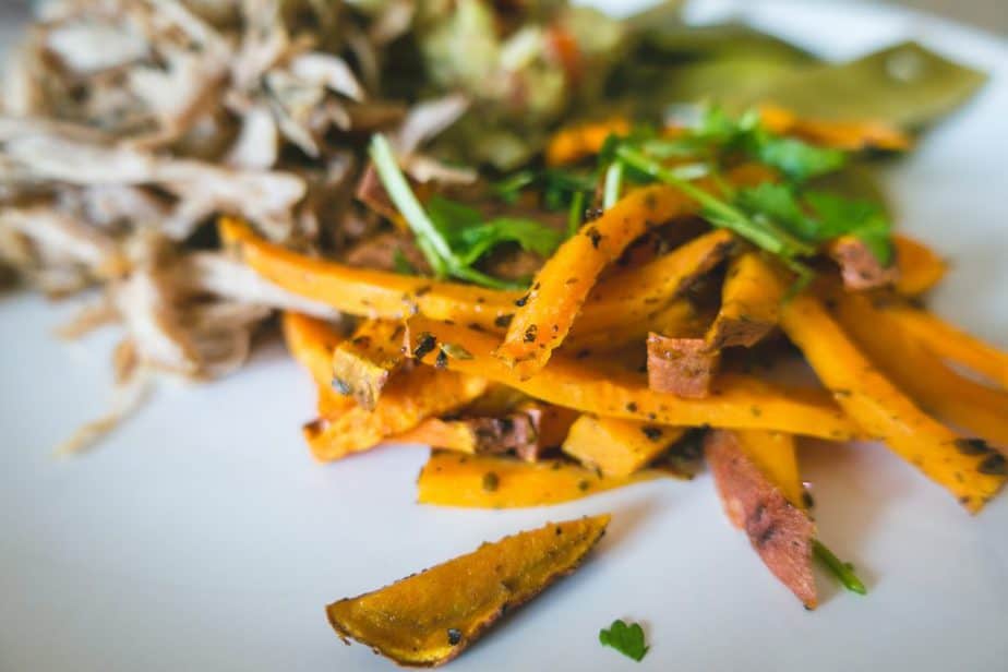 sweet potatoes sliced and cooked