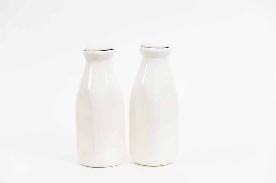 two milk bottles