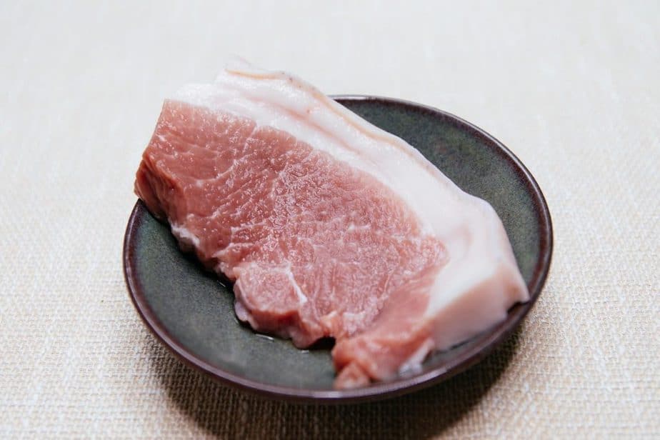 Raw pork chop